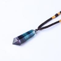 Gemstone Necklaces, Colorful Fluorite, Natural & fashion jewelry & for woman, multi-colored, 4-5cm Approx 60-80 cm 