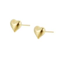 Sterling Silver Stud Earring, 925 Sterling Silver, Heart, plated, fashion jewelry & for woman 