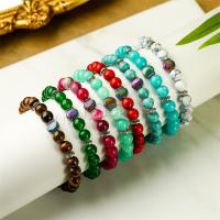 Gemstone Bracelets, with Zinc Alloy, Shell, plated, fashion jewelry Approx 7 Inch 