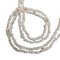 Perles nacres baroques de culture d'eau douce , perle d'eau douce cultivée, Irrégulière, DIY 3-4mm Environ 36 cm, Vendu par brin[