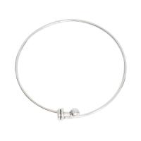 Stainless Steel Bangle, 304 Stainless Steel, plated, fashion jewelry & retractable & for woman 