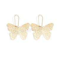 Stainless Steel Drop Earring, Titanium Steel, Butterfly, plated, fashion jewelry & for woman & hollow 