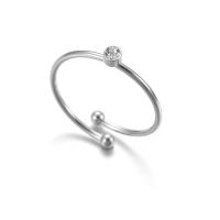 Titanium Steel Finger Ring, plated, adjustable & micro pave cubic zirconia & for woman US Ring [
