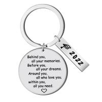 Stainless Steel Key Chain, 304 Stainless Steel, Unisex  & with letter pattern 