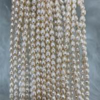 Perlas Arroz Freshwater, Perlas cultivadas de agua dulce, Bricolaje, Blanco, 4-5mm, longitud:aproximado 37 cm, Vendido por Sarta[