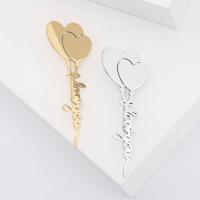 Collar Jewelry Brooch, 304 Stainless Steel, Heart, Vacuum Ion Plating, fashion jewelry & for woman 