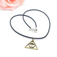 Zinc Alloy Necklace, with 5cm extender chain, Triangle, plated, vintage & Unisex & hollow Approx 40 cm 