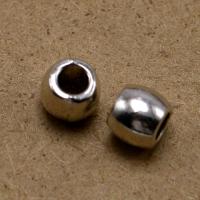 Perla de agujero grande de aleación de zinc, Cubo, chapado en color de plata antigua, Vintage & Bricolaje, 6x5mm, aproximado 100PCs/Bolsa, Vendido por Bolsa[