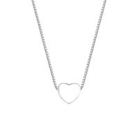 Sterling Silver Jewelry Necklace, 925 Sterling Silver, with 2.16inch extender chain, Heart, fashion jewelry & for woman Approx 15.55 Inch 