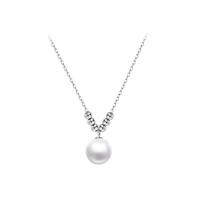 Sterling Silver Jewelry Necklace, 925 Sterling Silver, with Shell Pearl, fashion jewelry & for woman Approx 17.32 Inch 