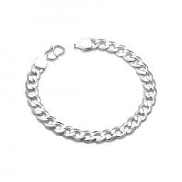 Sterling Silver Bracelets, 925 Sterling Silver, fashion jewelry & Unisex, 3mm Approx 6.7 Inch 