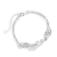Sterling Silver Bracelets, 925 Sterling Silver, with 1.18inch extender chain, fashion jewelry & for woman Approx 6.3 Inch 