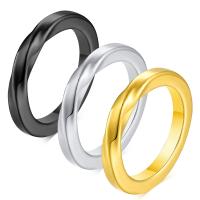 Stainless Steel Finger Ring, Titanium Steel, Vacuum Ion Plating, fashion jewelry & for man 3mm 