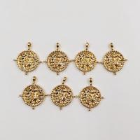Brass Jewelry Pendants, gold color plated, DIY, 17.12mm 