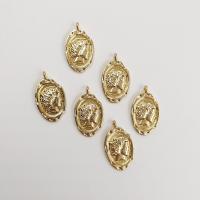 Brass Jewelry Pendants, gold color plated, DIY, 10.06mm [
