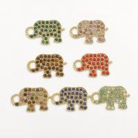 Gemstone Brass Pendants, Natural Stone, with Brass, Elephant, gold color plated, DIY 47.2mm [