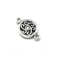 Zinc Alloy Charm Connector, antique silver color plated, DIY & 1/1 loop Approx [