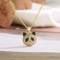 Cubic Zircon Micro Pave Brass Necklace, with 5cm extender chain, Animal, plated, fashion jewelry & micro pave cubic zirconia cm [