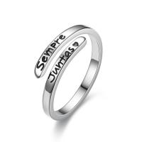 Titanium Steel Finger Ring, Adjustable & fashion jewelry 3mm 