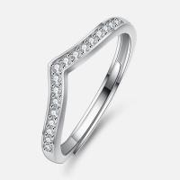 Стерлингового серебра кольцо, 925 пробы, Регулируемый & ювелирные изделия моды & различные материалы для выбора & со стразами, продается PC