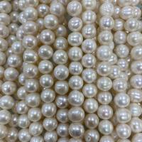 Potato Cultured Freshwater Pearl Beads, DIY, white, 9-10mm Approx 37 cm 