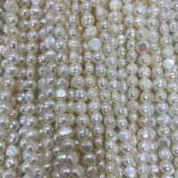 Baroque Cultured Freshwater Pearl Beads, DIY, white, 7-8mm Approx 37 cm 