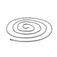 Stainless Steel Oval Chain, 304 Stainless Steel, Vacuum Ion Plating, DIY, 3.5mm [
