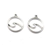 Zinc Alloy Hollow Pendants, Round, antique silver color plated, DIY Approx [