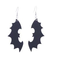 Acrylic Drop Earring, Zinc Alloy, with Acrylic, printing, Halloween Design & fashion jewelry & for woman 