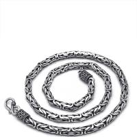 Collar de cadena de plata esterlina, plata de ley 925, chapado, diverso tamaño para la opción & para hombre, plateado, Vendido por UD