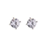 Cubic Zircon Brass Earring, plated, Unisex & micro pave cubic zirconia 