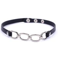 Fashion Choker Necklace, PU Leather, Adjustable & fashion jewelry 
