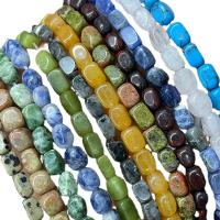 Mixed Gemstone Beads, Rectangle, polished, DIY [