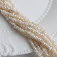 Perles nacres baroques de culture d'eau douce , perle d'eau douce cultivée, DIY, blanc, 4-6mm Environ 0.6mm Environ 36-37 cm, Vendu par brin[