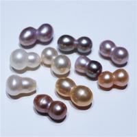 Perlas Freshwater sin Agujero, Perlas cultivadas de agua dulce, Calabaza, Bricolaje, multicolor, 9-11mm, Vendido por UD[