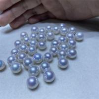 Natural Freshwater Pearl Loose Beads, Slightly Round, DIY white 