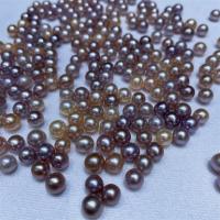 Natural Freshwater Pearl Loose Beads, Slightly Round, DIY 6-7mm 