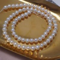 Potato Cultured Freshwater Pearl Beads, DIY, white, 5-6mm Approx 0.7mm Approx 40 cm 