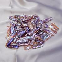 Biwa Cultured Freshwater Pearl Beads, DIY & no hole, purple, 8-15mm [
