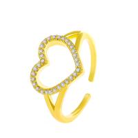 Cubic Zirconia Micro Pave Brass Finger Ring, plated, fashion jewelry & micro pave cubic zirconia & for woman 17mm [