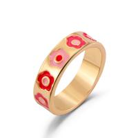 Enamel Zinc Alloy Finger Ring, plated, fashion jewelry & for woman 20mm 