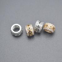 Brass Spacer Beads, Donut, plated, DIY & micro pave cubic zirconia 