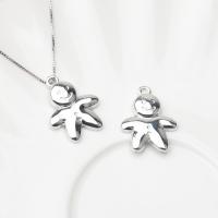 Zinc Alloy Jewelry Pendants, Gingerbread Man, silver color plated, DIY Approx 