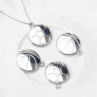 Zinc Alloy Jewelry Pendants, Flat Round, silver color plated, DIY Approx [