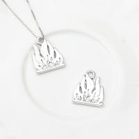 Zinc Alloy Jewelry Pendants, Fire, silver color plated, DIY Approx [