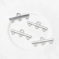 Zinc Alloy Connector Bar, silver color plated, DIY & 1/3 loop Approx [