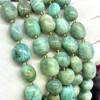 Amazonit Perlen, Klumpen, DIY, hellblau, 10x15mm, Länge:ca. 39 cm, verkauft von Strang