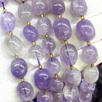 Natürliche Amethyst Perlen, Klumpen, DIY, hellviolett, 10x15mm, Länge:ca. 39 cm, verkauft von Strang