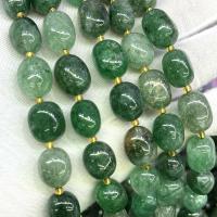Perles nature de couleur Mix, Strawberry Quartz, pepite, DIY, vert Environ 39 cm, Vendu par brin