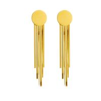 Titan Stahl Ohrringe, Titanstahl, 18K vergoldet, Modeschmuck & für Frau, goldfarben, 85mm, verkauft von Paar[